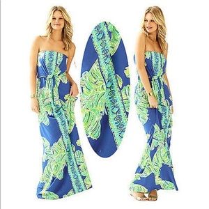 Lilly Pulitzer Latitude Adjustment Rosalina Strapless Maxi Dress